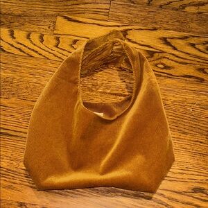 Chic Tan Corduroy Makeup/ Small Tote Bag